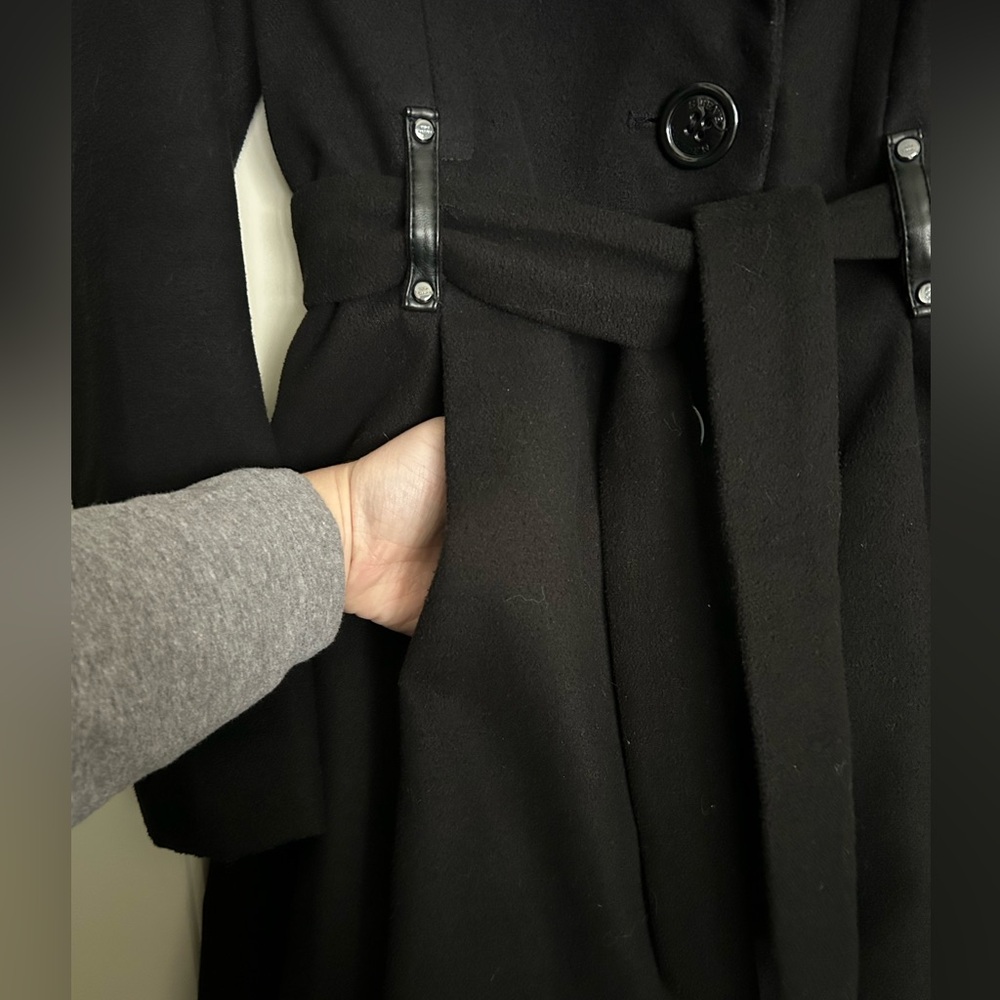 Steve Madden Black Princess Cut Winter Coat - Picture 3 of 9